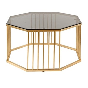 Contemporary Metal Coffee <b>Table</b> With <b>Marble</b> <b>Top</b> Elegant Furniture Addition For Modern Hospitality Interior Projects - Product Image 3