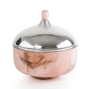 Marmite Ronde avec Couvercles, Chauffe-Plats pour Maintenir les Aliments au Chaud, Ensemble pour Cuisine, Bois et Acier Inoxydable - Product Image 4