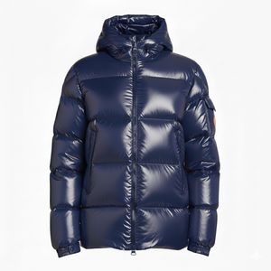 Custom Logo <b>Men</b> Hooded Puffer <b>Jacket</b> Winter <b>Warm</b> Heated Breathable Eco-Friendly Zipper Closure Outdoor Casual Coat Travel - Product Image 4