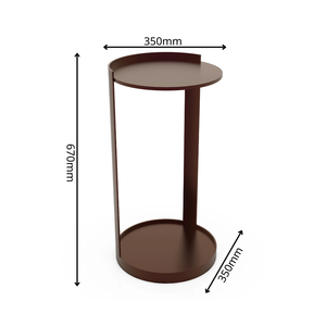 Elegant Durable Compact Metal <b>Sofa</b> <b>Side</b> <b>Table</b> Top Bottom Shelf Modern Minimalist Industrial Coffee Corner Living Room Furniture - Product Image 2