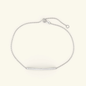 14K Yellow Gold Round Lab Grown Diamond Bar Chain Bracelet - Product Image 4