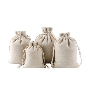 Bolsitas de Algodón Teñido Liso con Cordón, Bolsas Pequeñas Tejidas Ecológicas - Product Image 6