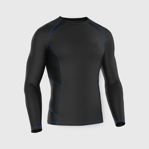 EASYFIT INDUSTRIES Men's Compression <b>Pants</b> Black Blue Side Stripe Quick Dry Fit All Seasons <b>Spandex</b> Polyester Eco-Friendly - Product Image 4