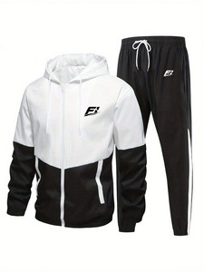 Conjuntos de Sudadera con Capucha y Cremallera de Forro Polar Sólido Personalizados para Unisex al por Mayor, Chaqueta Ligera de Corte Regular y Pantalones Jogger, Ropa Deportiva OEM USA - Product Image 3