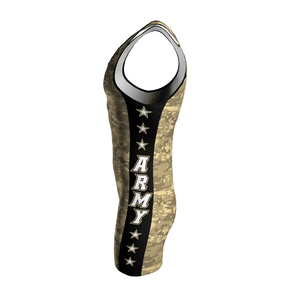 Low MOQ Sportswear Supplier Custom Graphic Sublimation Youth Grappling Sports Kits Power Stretch Compression Wrestling Singlets - Product Image 3