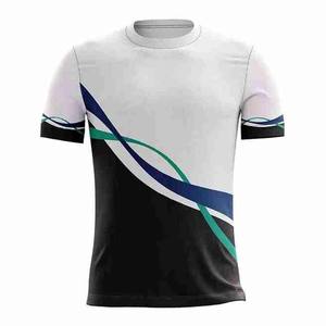 Camisetas ELIXE SPORTS para Hombre, Corte Regular, Transpirables, de Secado Rápido, Cuello Redondo, Estampado Digital Sólido, Tejido de Poliéster/Algodón - Product Image 1