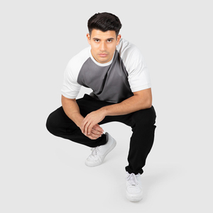 Men's 8373 Long T-Shirt 100% Cotton Loose Fit Yarn Dyed 260 Grams <b>Weight</b> Sporty Style with Digital Printing <b>Blank</b> Design - Product Image 6