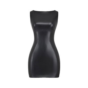 Vestido Largo de Cuero Auténtico para Mujer, Diseño de Corsé, Sexy, Estilo Fetiche, para Club Nocturno, Fabricante Mayorista, Vestido de Cuero de Alta Calidad - Product Image 4