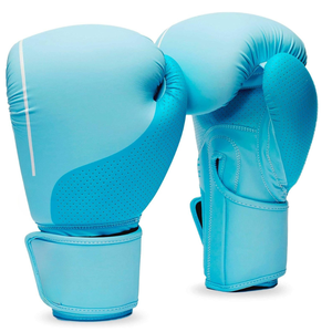 Gants d'entraînement de boxe en PU bleu clair, fermeture Velcro, respirants, unisexes pour adultes - Product Image 2