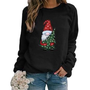 Y2K femme à manches longues Streetwear pulls noël hiver sweat bonhomme de neige flocon de neige imprimer respirant doublé grande taille - Product Image 1