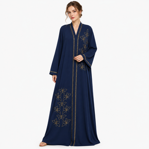 Abaya Royal Stone Work Dubai, Abaya de Cristal, Abaya de Lujo con Mangas de Mariposa, Abaya con Perlas, Abaya con Piedras de Luz de Luna - Product Image 5