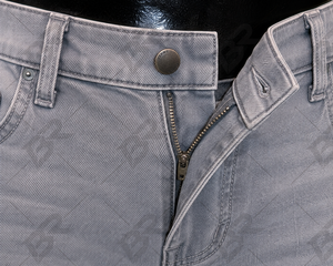 Shorts en jean respirant bleu clair pour homme, coupe droite, style streetwear vintage, tissé, taille mi-haute, décontracté, pour l'été - Product Image 5