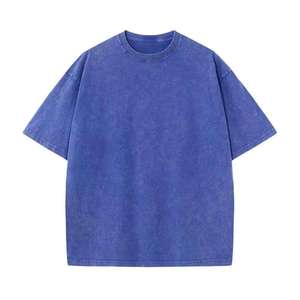 เสื้อยืดสตรีทแวร์ยูนิเซ็กซ์ ผ้าฝ้าย 100% ล้างสีแบบแอซิดวอช ทรงดิสเทรส สำหรับผู้ชาย ราคาขายส่งแบบกำหนดเอง คุณภาพเยี่ยม - Product Image 2