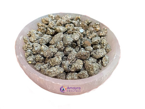 Vente en gros de copeaux d'agate pyrite brute, cristal de pyrite concassé 3-5mm pour la décoration intérieure et les fêtes par AMAYRA CRYSTALS EXPORTS INDIA - Product Image 6