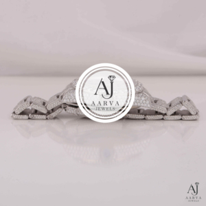 Reloj de Lujo para Mujer AARVA JEWELS, Acero Inoxidable Plateado, Diamante Moissanita, 30 mm, Analógico, Cuarzo, Resistente al Agua 3BAR, Zafiro - Product Image 2