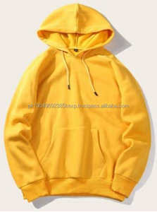 เสื้อฮู้ดดี้ผ้าคอตตอน 100% สีดำทรงโอเวอร์ไซส์ สไตล์สตรีทแวร์สำหรับผู้ชาย  รับสกรีนโลโก้ใหม่ตามสั่ง - Product Image 3