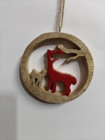 Ornement de Noël en bois à suspendre - Style classique pour la décoration intérieure du salon