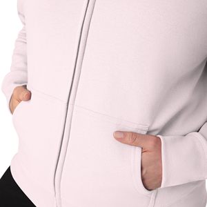 Sweat-shirt à capuche zippé court pour femme, 100 % coton éponge, avec logo personnalisé, vente en gros, haute qualité - Product Image 5