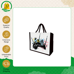 Indian Supplier Selling Best Quality Rope Handles Fashionable Printed Geometric Logo Pattern <b>Medium</b> Tote Jute <b>Bags</b> for Sale - Product Image 2