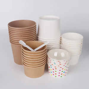 Vaso de Papel para Helado con Impresión Personalizada a Precio de Mayoreo, Envase de Alimentos, Vaso de Papel Desechable para Helado - Product Image 1