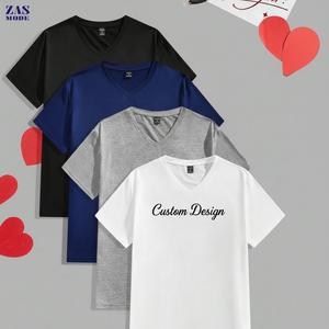 Camiseta de Manga Corta Casual para Hombre, Cuello en V, Corte Ajustado, 100% Algodón, Ecológica, de Secado Rápido, Calidad de Marca - Product Image 6