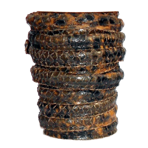 Cordons en cuir nappa revêtus de qualité supérieure Corde simple cousue marquée en métal pour sacs vêtements chaussures emballage finition de haute qualité - Product Image 1