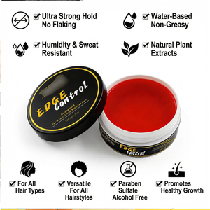 Pomada Fijadora Fuerte para Peinado en Gel, Resistente a la Humedad y al Sudor, para Cabello Rizado Natural, Sin Residuos, Aspecto Natural - Product Image 4
