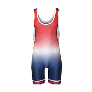 Combinaison de lutte pour jeunes en sublimation, tenue de combat en spandex et polyester, avec design et taille personnalisés, service OEM - Product Image 2