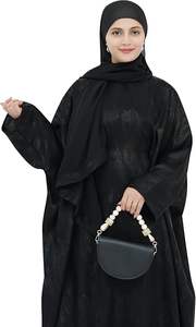 ชุดอาบายะห์แบบสองชั้นสไตล์คูเวต เสื้อผ้าอิสลาม ชุดคลุมมุสลิม แขนยาว ระบายอากาศได้ดี เหมาะสำหรับฤดูใบไม้ผลิ รับผลิตตามแบบ OEM ODM - Product Image 2