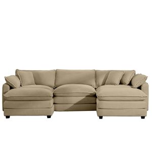 Canapé modulaire ottoman portable en forme de L avec coussins, ensemble de sièges profonds surdimensionnés pour la maison, canapé-lit d'angle à dossier bas pour salon - Product Image 6