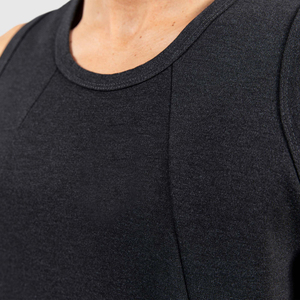 Camiseta sin mangas informal para hombre, 100% algodón, corte regular, estampado con logo en la parte delantera, camisetas sin mangas personalizadas para hombre, antiarrugas - Product Image 4