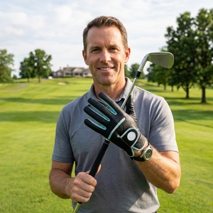 Gant de golf en cuir Cabretta personnalisé de qualité supérieure, main gauche, adhérence douce, respirant, aérations pour les doigts, OEM ODM, faible MOQ, cyclisme, sports - Product Image 3