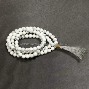 Best Selling Natural Agate & Howlite Healing Gemstone Feng Shui 8mm Beads Jap Mala Necklace Home <b>Decoration</b> <b>Sale</b> - Product Image 1