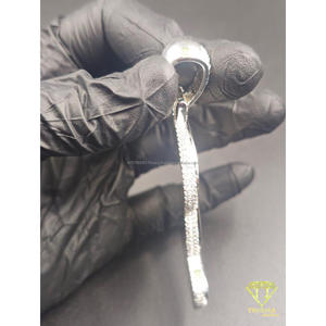 Lab Grown Diamond <b>Iced</b> <b>Out</b> B Letter Pendant Hip Hop Custom Initial <b>Chain</b> Luxury Bling Jewelry Gift - Product Image 4