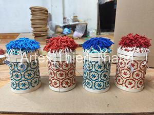 Panier en bambou artisanal moderne pour la célébration de Gergean, idéal pour les enfants, cadeau et solution de rangement pour le Ramadan 2027, OEM ODM - Product Image 4