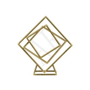 Modern Eco-Friendly Square Gold Finish Iron Tabletop Decorations-Home <b>Decor</b> for Living Room - Product Image 1