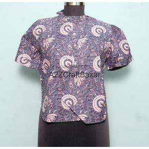 Vestidos Casuales de Oficina para Mujer, 100% Algodón Hecho a Mano, Transpirables, Mini, Manga Larga, Cuello Redondo, Estampado Floral, Modernos, Holgados, Ecológicos - Product Image 1