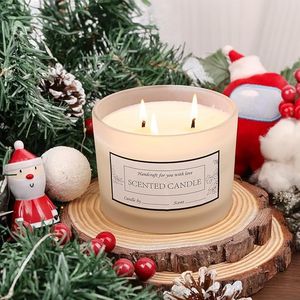 CONNOO Lot de 6 pots à bougies en verre dépoli à large ouverture avec kits de fabrication de mèches DIY - Product Image 2