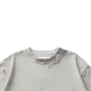 Custom Logo Eco-Friendly Heavyweight Polyester/Cotton Streetwear T <b>Shirts</b> Vintage Washed <b>Men</b> Oversized Fit Quick Dry Breathable - Product Image 5