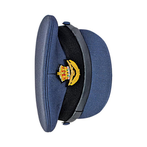 หมวกบลูพีคปักลายด้วยด้ายทองคำแบบขายส่ง เป็นมิตรกับสิ่งแวดล้อม เหมาะสำหรับกิจกรรมกลางแจ้ง งานทางการ และใช้ในชีวิตประจำวัน ผลิตจากโพลีเอสเตอร์/ผ้าฝ้าย พร้อมแถบซับเหงื่อ สไตล์ OEM - Product Image 5