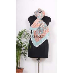 Pareo/Sarong de playa para mujer 100% algodón con estampado a mano, cómodo pareo/sarong para chicas con pañuelo ligero para cubrirse. - Product Image 3