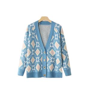 เสื้อคาร์ดิแกนไหมพรมอะคริลิคถักแบบสวมสำหรับผู้หญิง คอเต่า สไตล์ลำลอง ยี่ห้อผู้ผลิตขายดีที่สุด ป้องกันรอยยับด้านหน้า เหมาะสำหรับฤดูหนาว - Product Image 5