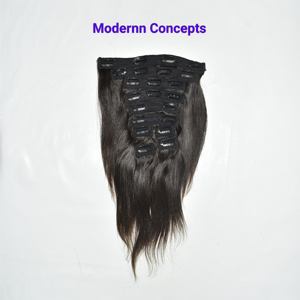 Extensiones de Cabello Humano Indio Virgen 100% Natural de la Mejor Calidad, con Cutícula Alineada, de 8 a 36 Pulgadas, Lisas, con Clip - Product Image 5