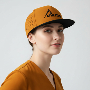 Gorra Deportiva de Béisbol de Carcasa Suave con Corte Láser, Marca Privada OEM Athletify, Transpirable, Ajustada, con Cierre a Presión, para Correr y Entrenar - Product Image 1