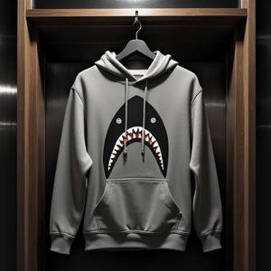 Sudadera con Capucha con Diseño de Tiburón, Estampado Animal en 3D, Sudadera de Felpa de Algodón con Personalización OEM ODM - Product Image 6