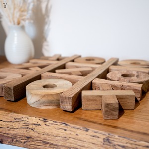 Juego de Tic Tac Toe de madera maciza premium para jugar en interiores, juego de Tic Tac Toe de alta calidad en madera para el hogar, diseño moderno. - Product Image 3
