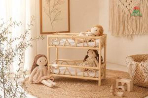 Lit bébé en rotin Nhat Minh, design tropical, pour bébés de 0 à 3 ans, lit enfant, matériau naturel, utilisation sûre et saine - Product Image 4