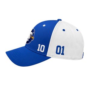 Royal Blue White Sporty Baseball Cap Adjustable Snapback Embroidered Logo Breathable <b>Waterproof</b> 100% Cotton Custom Team <b>Hat</b> for - Product Image 4