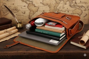 Sac messager en cuir de qualité supérieure, élégant et économique, pour homme, sac à bandoulière pour ordinateur portable, pour les affaires et les voyages - Product Image 3