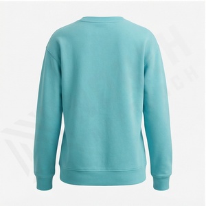 Sudadera corta con media cremallera de alta calidad para mujer, sudadera personalizada con cuello redondo y hombros caídos, sudaderas con capucha, sudadera de algodón de marca - Product Image 3